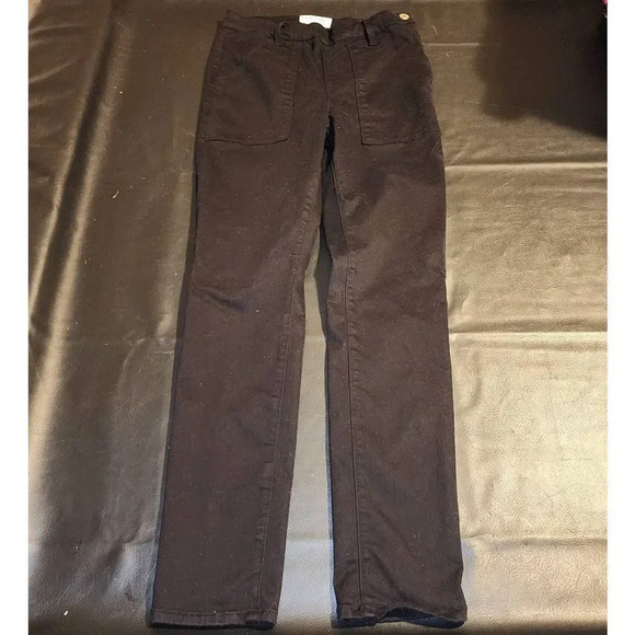 Frame Denim Womens Le‎ Skinny de Francoise Black Side Zip Jeans 27 - Picture 1 of 6